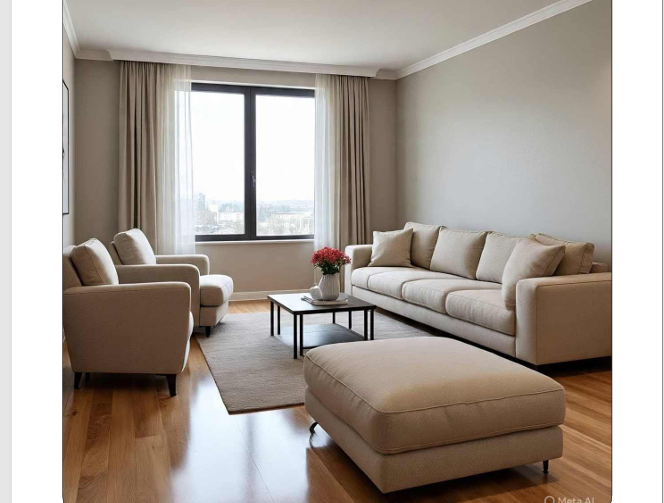 Tranquil Comfort in a&nbsp; Neutral Living Space